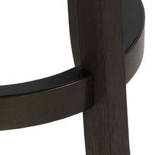 Cortesi Home Clyffe Backless Swivel Barstool in Solid Wood, 29" Gray Fabric