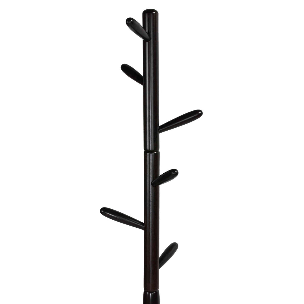 Cortesi Home CH-CR420505 Chandler Wooden Coat Rack, Dark Walnut