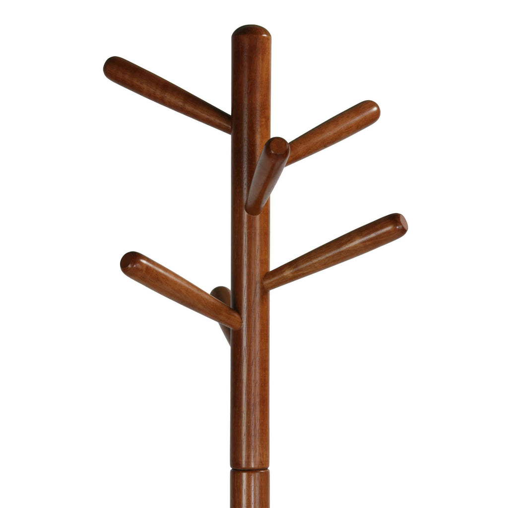 Cortesi Home CH-CR420512 Joey Wooden Coat Rack with Side Table, Oak