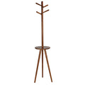Cortesi Home CH-CR420512 Joey Wooden Coat Rack with Side Table, Oak
