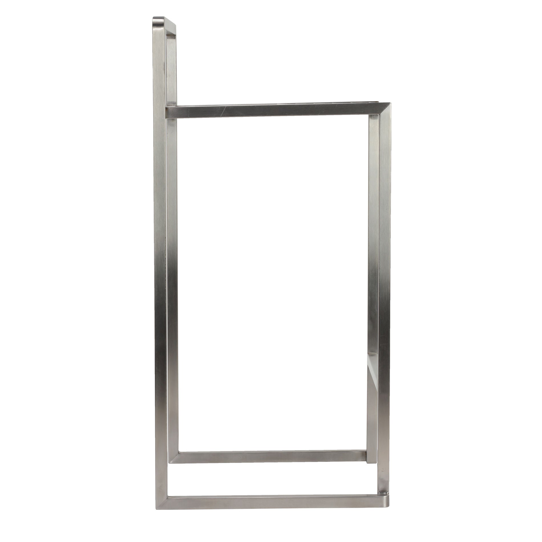 Cortesi Home Zeus Counter-height Stool in Brushed Stainless Steel