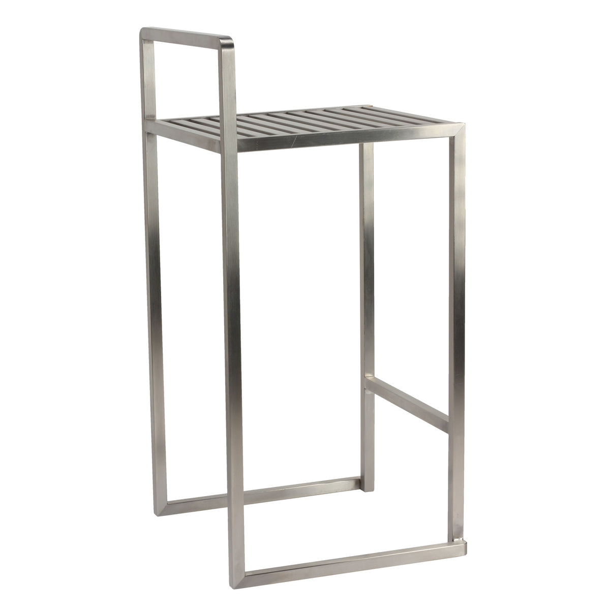 Cortesi Home Zeus Counter-height Stool in Brushed Stainless Steel