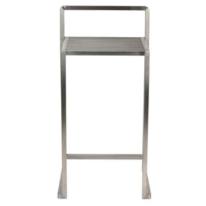 Cortesi Home Zeus Counter-height Stool in Brushed Stainless Steel