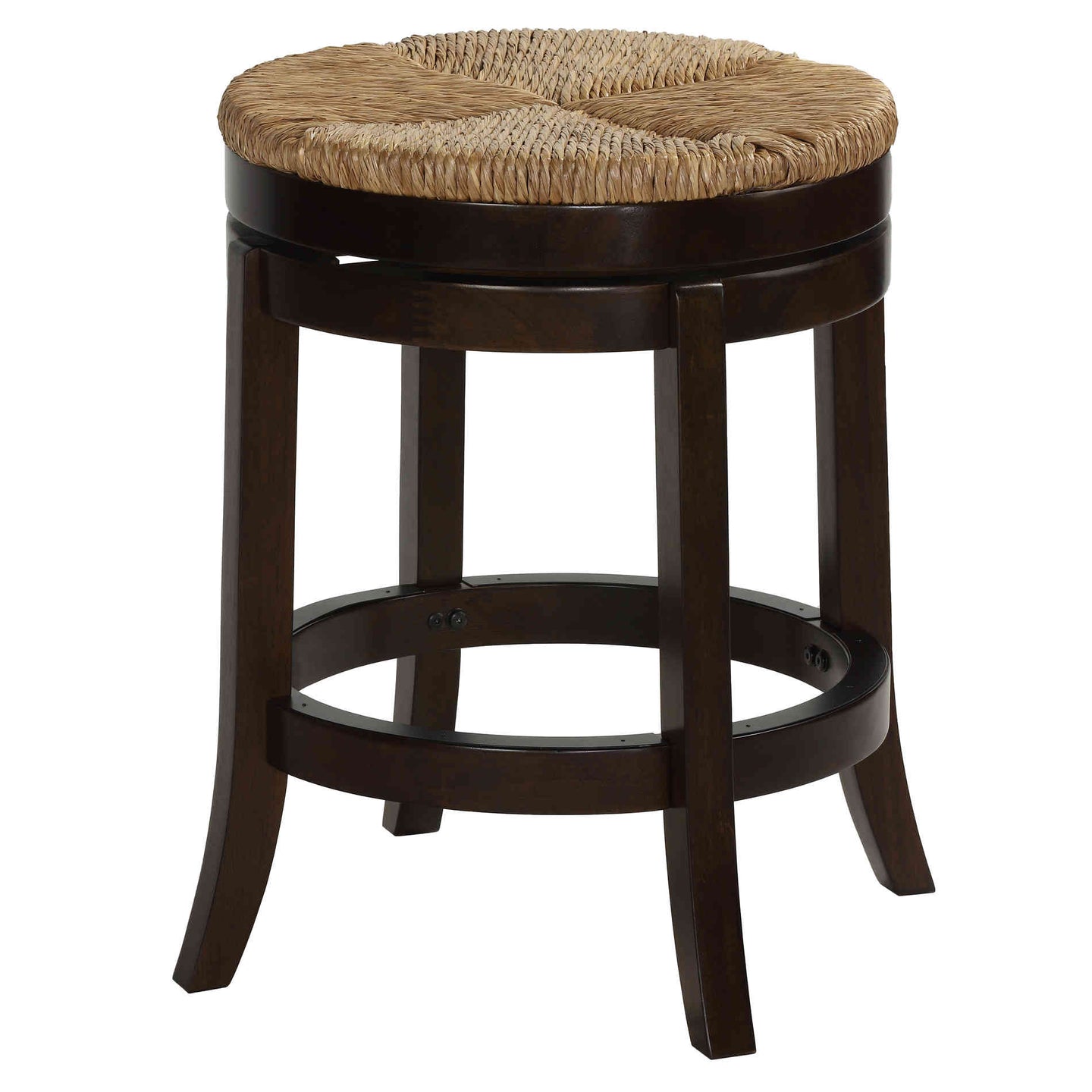 Cortesi Home Hennepin Solid Wood Backless Swivel Counter Stool, 24