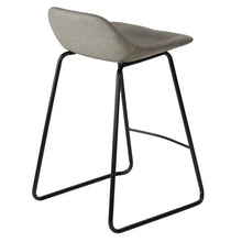 Cortesi Home Ava Counterstools in Grey Faux Leather (Set of 2)
