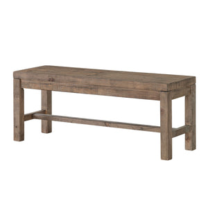 Cortesi Home Stonemill Dining Bench in Solid Reclaimed Pine Wood, 44"