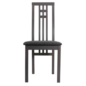 Cortesi Home Paris Dining Chair in Charcoal Fabric, Gray, Set of 2