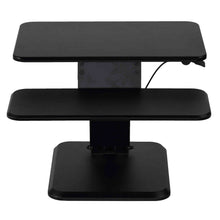 Cortesi Home Orbit Sit to Stand Adjustable Desktop Converter Monitor Stand, Black