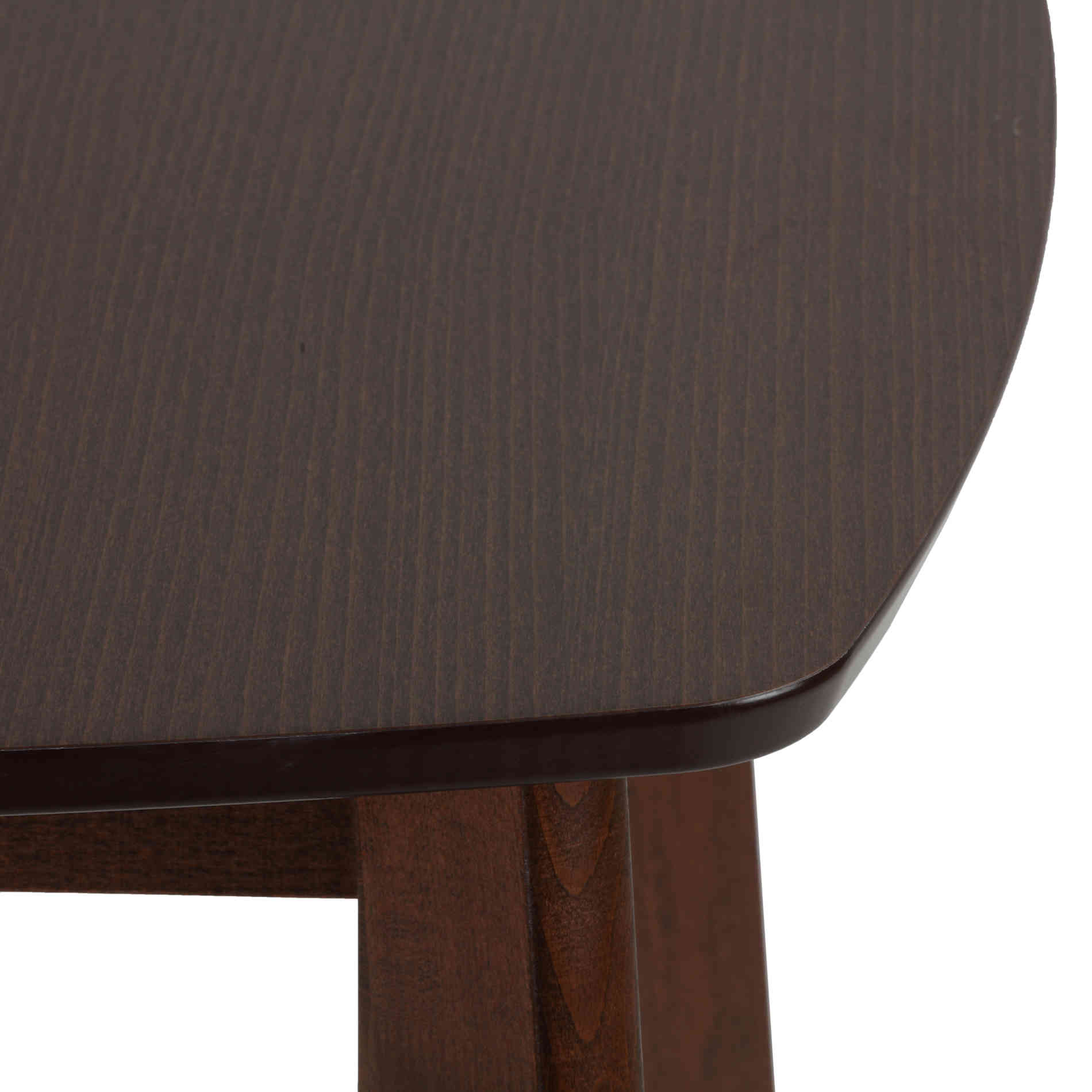 Cortesi Home Kari Small Dining Table, Walnut Finish