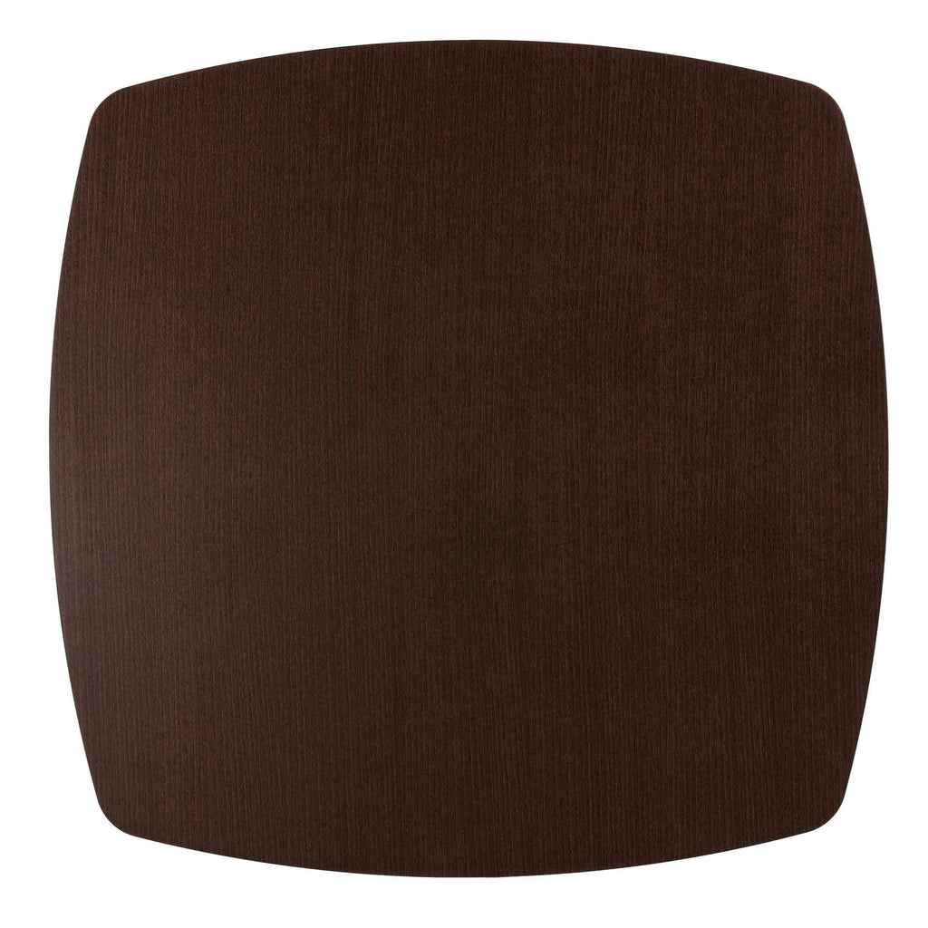 Cortesi Home Kari Small Dining Table, Walnut Finish