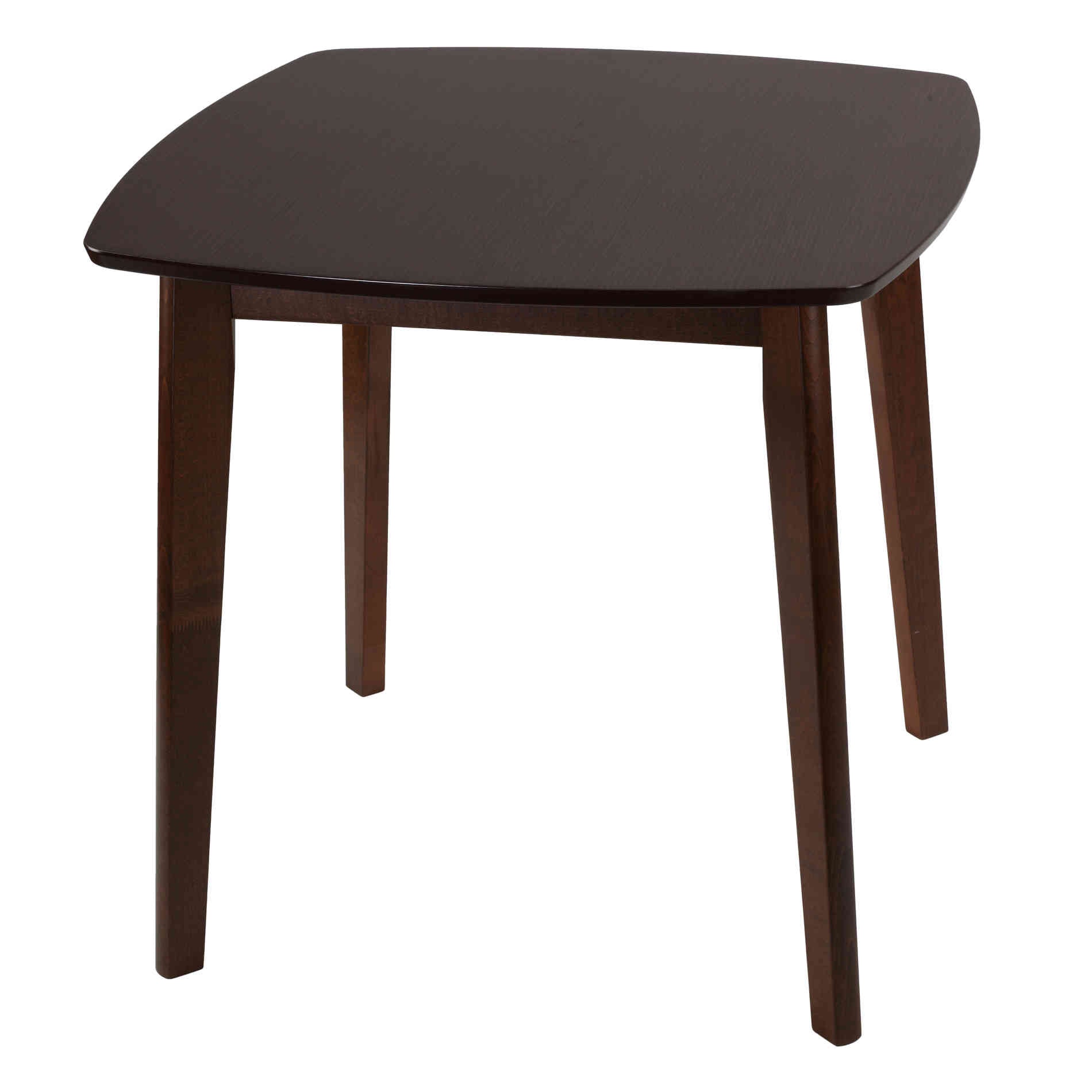 Cortesi Home Kari Small Dining Table, Walnut Finish