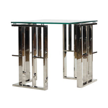 Cortesi Home Ripley Contemporary Glass End Table