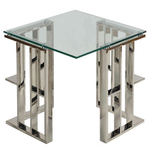 Cortesi Home Ripley Contemporary Glass End Table