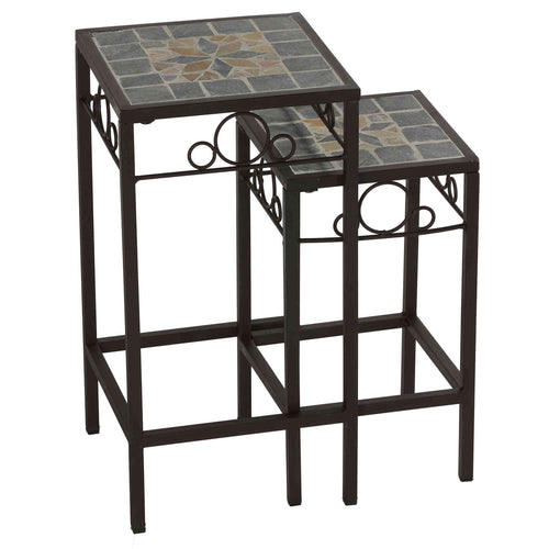 Cortesi Home Reden Mosaic Square Nesting Tables, Set of 2