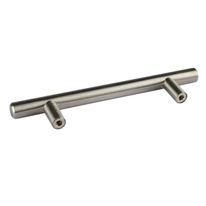 Cortesi Home Stockholm Contemporary T Bar Cabinet Pulls Kitchen Door Handles, 6 Inch (120mm) Length in Brushed Aluminum, 10 Pack