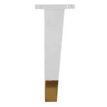 Cortesi Home Universal Acrylic Leg with Brass (Set of 4), 9"