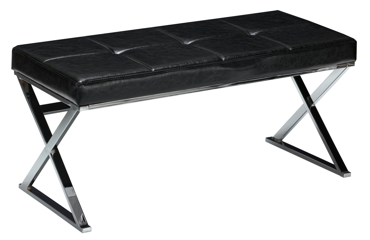 Cortesi Home Biago Contemporary Tufted Oversize Bench in Cortesi Home Biago Contemporary Tufted Oversize Bench in
