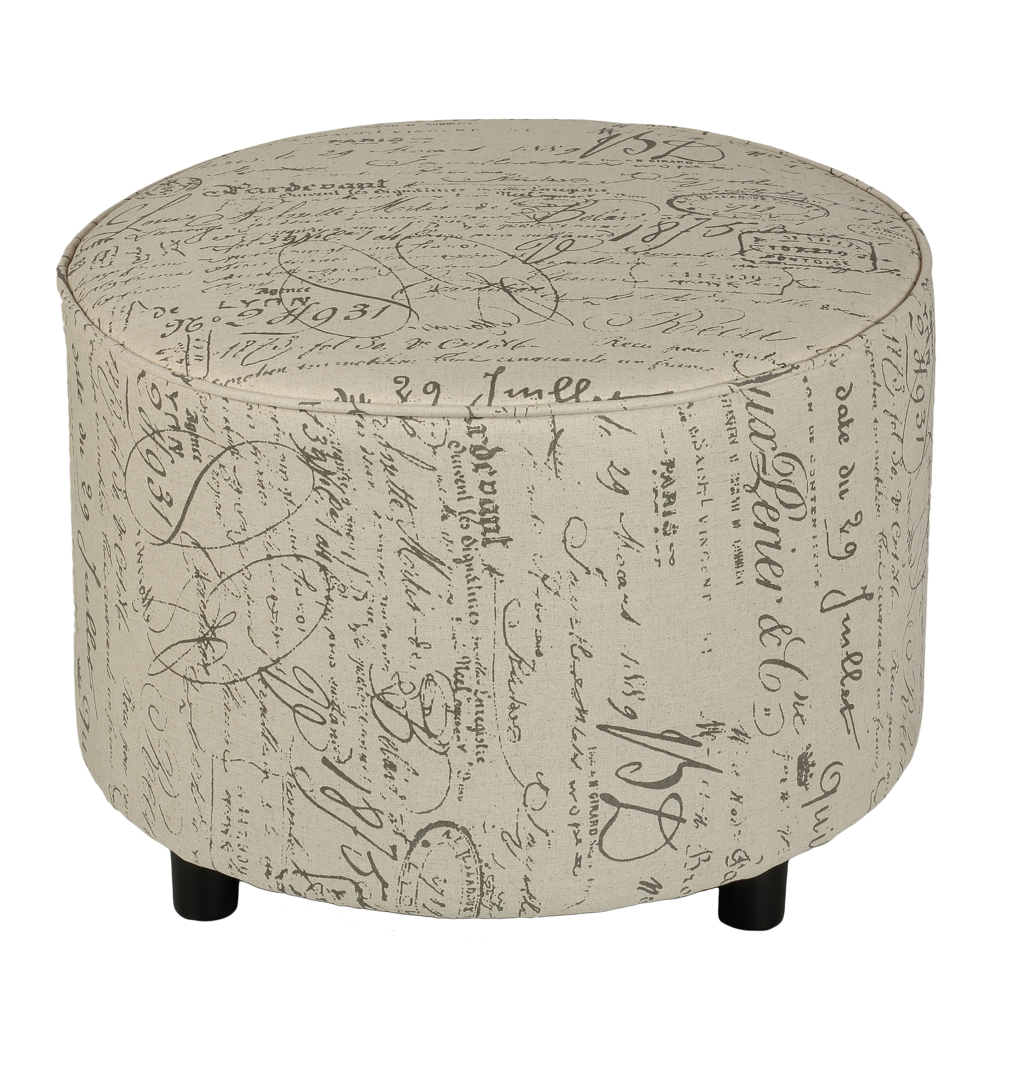 French on sale script ottoman