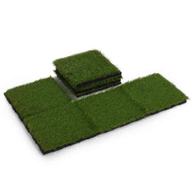 Cortesi Home Artificial Grass Turf Tile Interlocking, Self Drain (Set of 9)