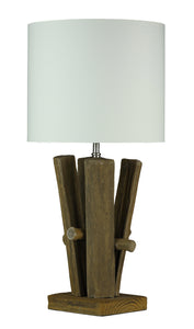 Cortesi Home Yellowstone Table Lamp with a Cream Shade