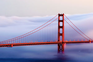 Cortesi Home Golden Gate Bridge Tempered Glass Wall Art, 20" x 28"